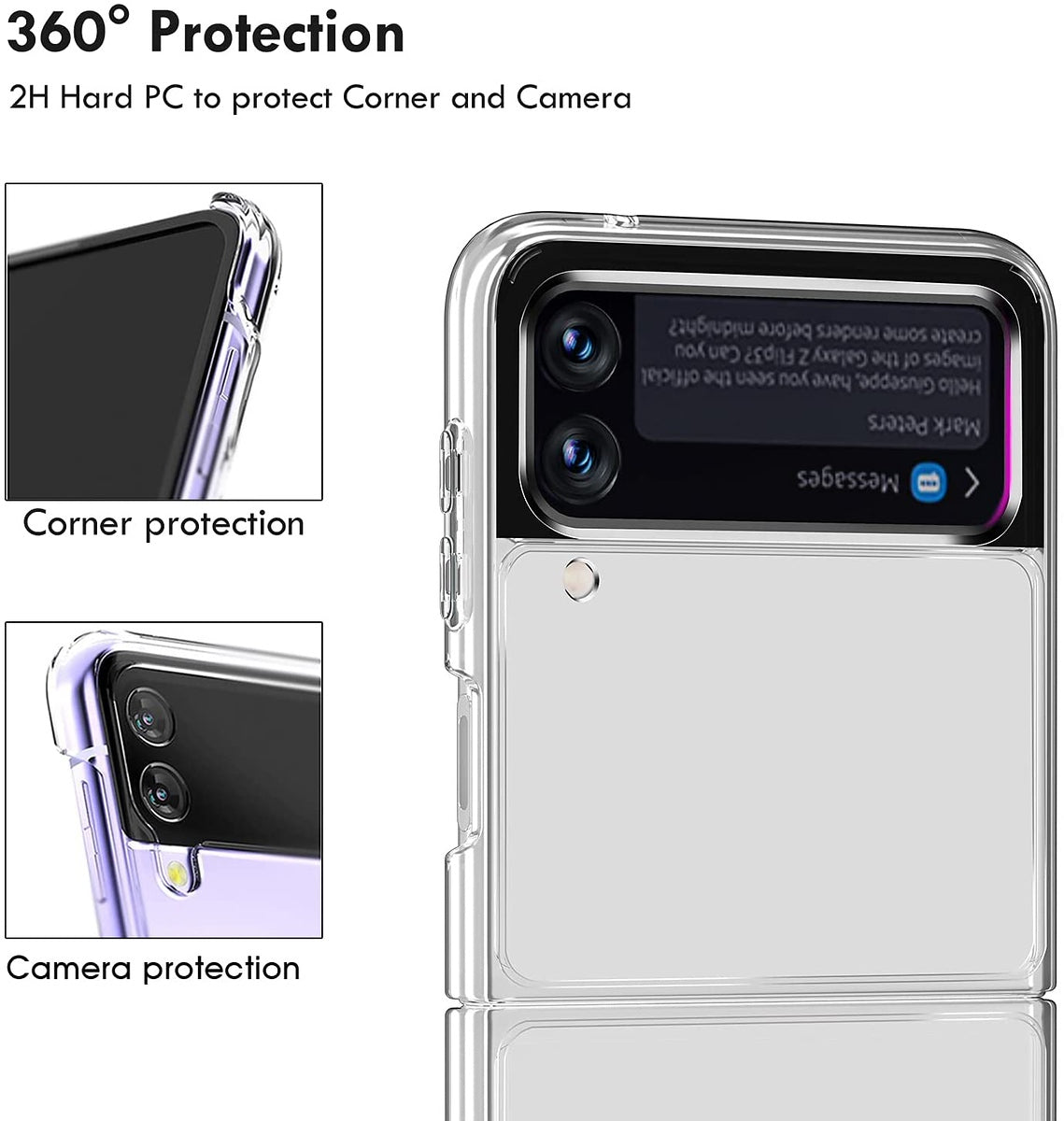 For Motorola Razr 2025 Acrylic Hybrid Clear Hard Back Cover Slim Thin Fit TPU Hard PC with Frame Bumper Protection Case Cover Transparent