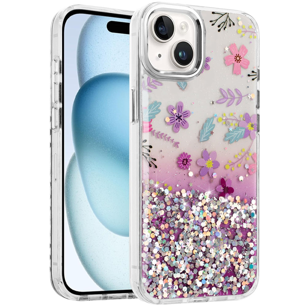 For Apple iPhone 14 /13 Fashion Beautiful Epoxy Design Hybrid Fashion Stylish TPU Protective, Shockproof Hybrid PC Case Cover