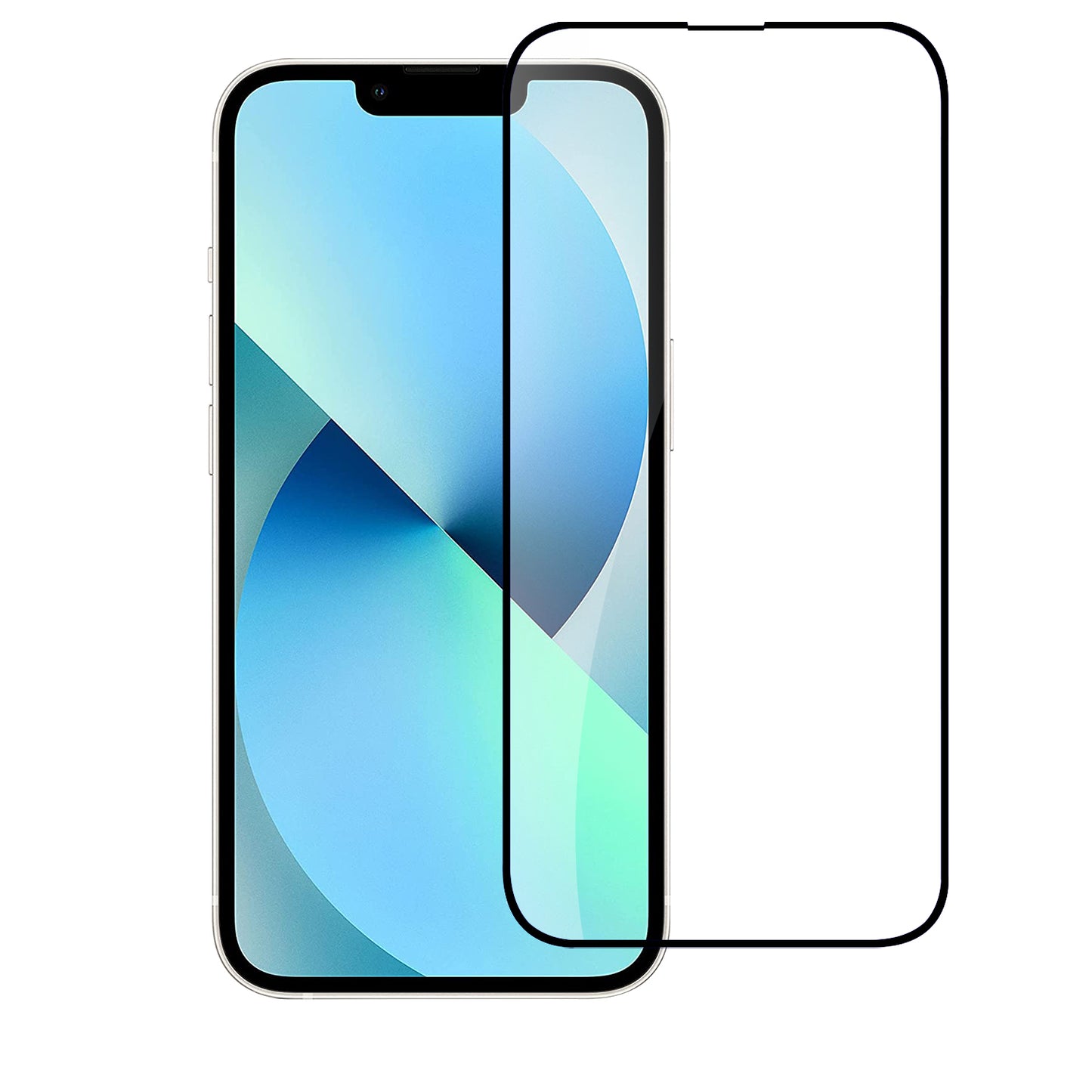 For Apple iPhone 13 Pro Tempered Glass Screen Protector, Black Edge HD Clear, Scratch Resistant, Anti-Fingerprint, Easy Install, 9H Hardness Protector Clear Black