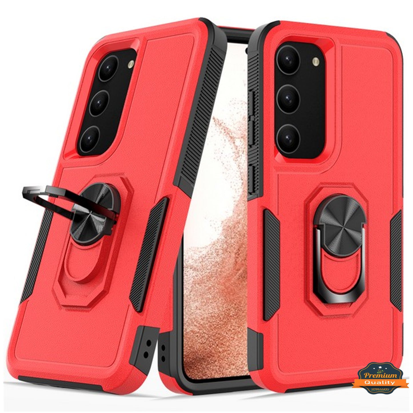 For Gabb Phone 4 Pro Heavy Duty Rugged Hybrid, Dual-Layer Shockproof Protection with Magnetic Ring Stand Holder Case Cover