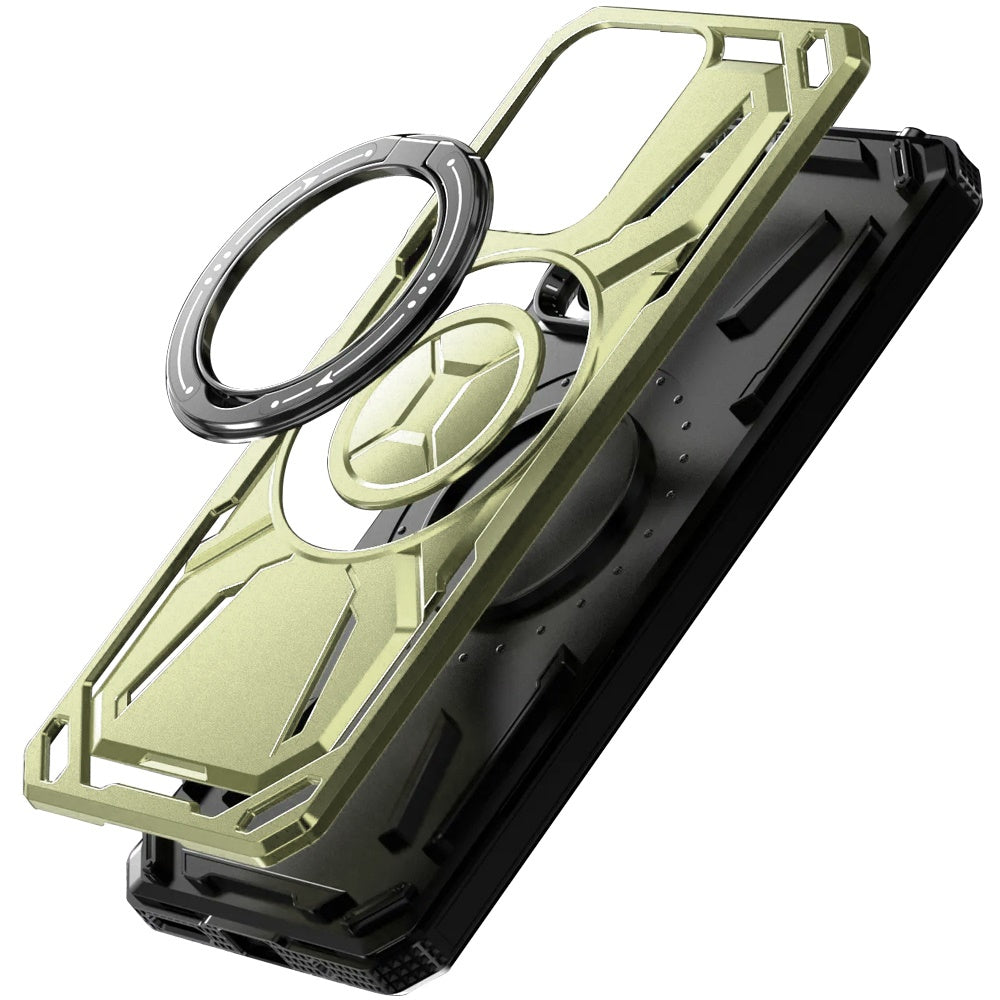 For Motorola Moto G 5G /Moto G 2025 Hybrid Magnetic Ring and 360° Rotational Kickstand with MagSafe Compatible, Military Grade Drop Protection Case Cover