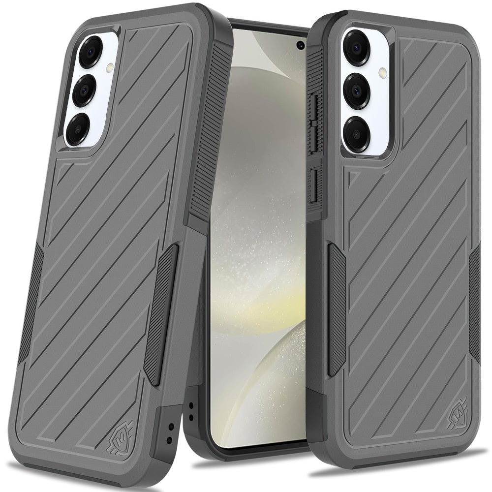 For Samsung Galaxy S25+ /S25 Plus /S24+ Plus Hybrid lined shockproof dual layer Rugged 2in1 Hard PC & Silicone TPU Non Slip Textured Tough Armor Case Cover