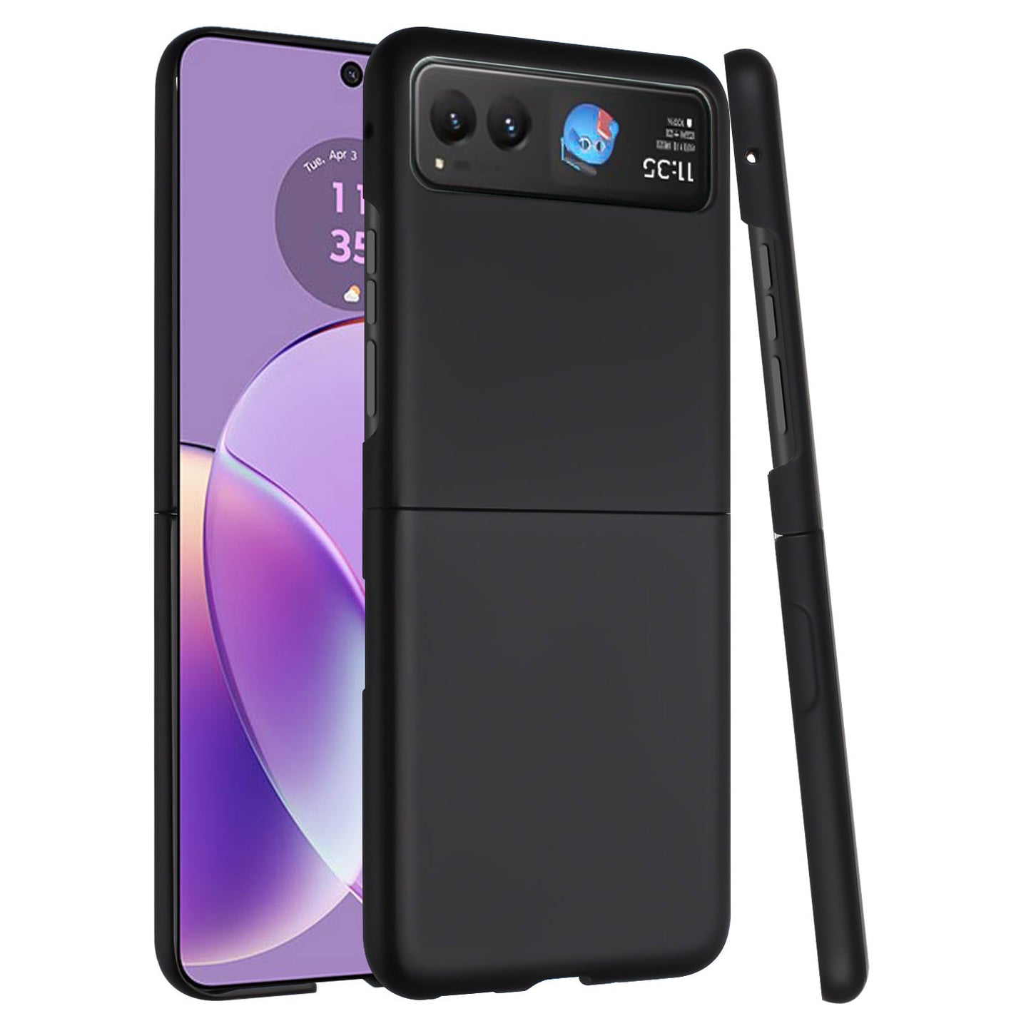 For Motorola Razr Ultra 2025 Snap-On Flip Premium Matte Finish Slim Lightweight Protective PC + Rubber TPU Hard Shell Case Cover