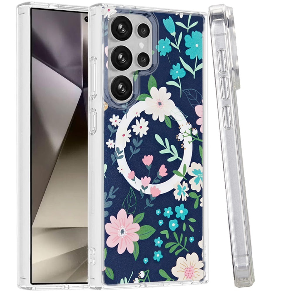 For Samsung Galaxy S25 Ultra Cute Fashion Pattern Design, Durable Shockproof Slim TPU Hard Back, MagSafe Compatible Case Cover