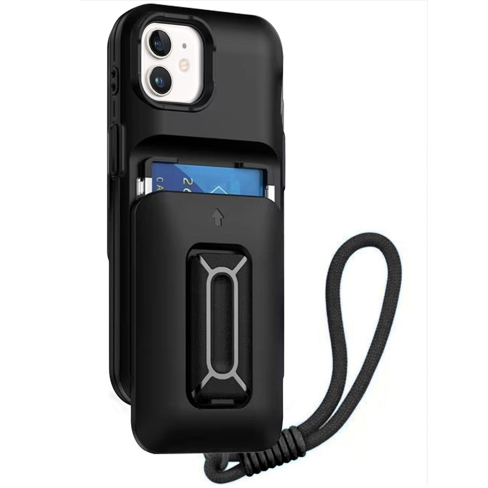 For Samsung Galaxy A16 5G Wallet Case with 2- Credit Card Holder, Wrist Strap & Kickstand Hybrid Shockproof TPU Case Cover
