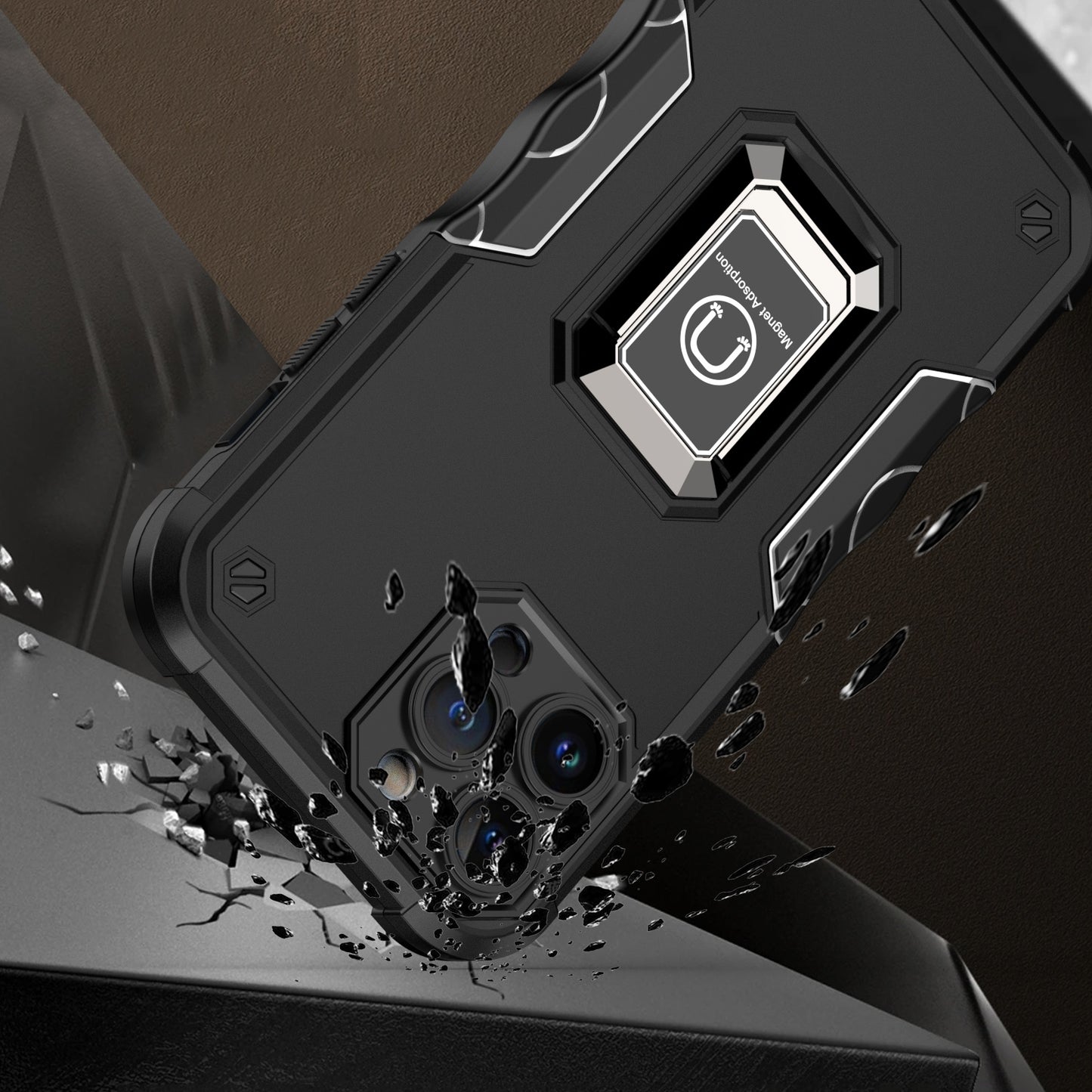 For Samsung Galaxy Z Fold 7 Hybrid Stand Magnetic Ring Holder Kickstand Heavy Duty Rugged Drop Silicone & Hard PC Shockproof Case Cover