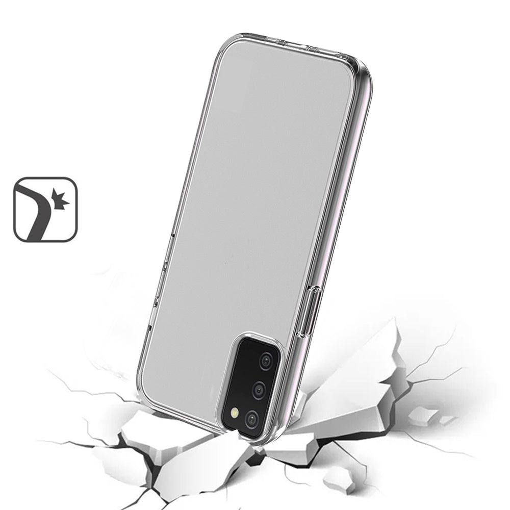 For Samsung Galaxy A17 5G Transparent Shock Absorption PC + TPU Rubber Gel Thick 3mm Hybrid Silicone Slim Fit Back Case Cover Smoke Gray