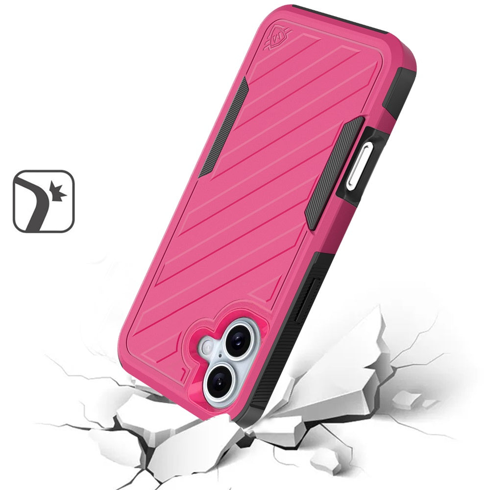 For Samsung Galaxy A16 5G Hybrid lined shockproof dual layer Rugged 2in1 Hard PC & Silicone TPU Non Slip Textured Tough Armor Case Cover