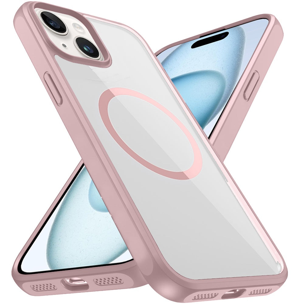For Samsung Galaxy S25 Ultra Magnetic Circle HQ Transparent Clear TPU Thick 2.0mm Frame Hybrid Shockproof Protector Case Cover