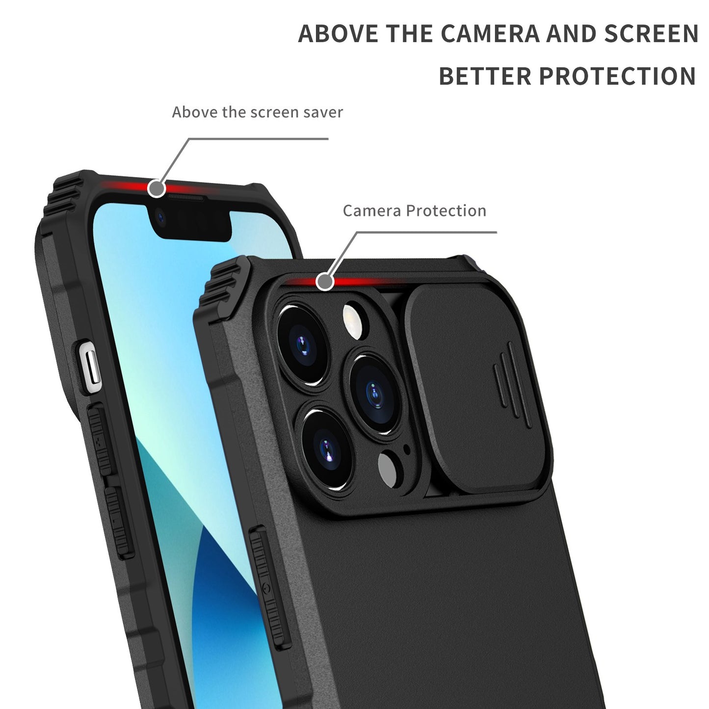 For Samsung Galaxy A52 5G Hybrid Hard PC & TPU Rubber Shockproof with Kickstand & Covered Camera Protection Case Cover Black
