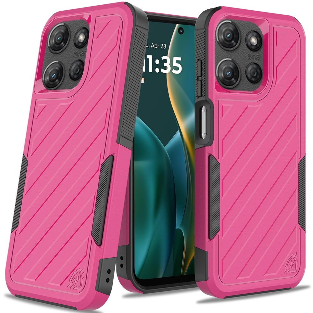 For Motorola Moto G Stylus 5G 2025 Hybrid lined shockproof dual layer Rugged 2in1 Hard PC & Silicone TPU Non Slip Textured Tough Armor Case Cover