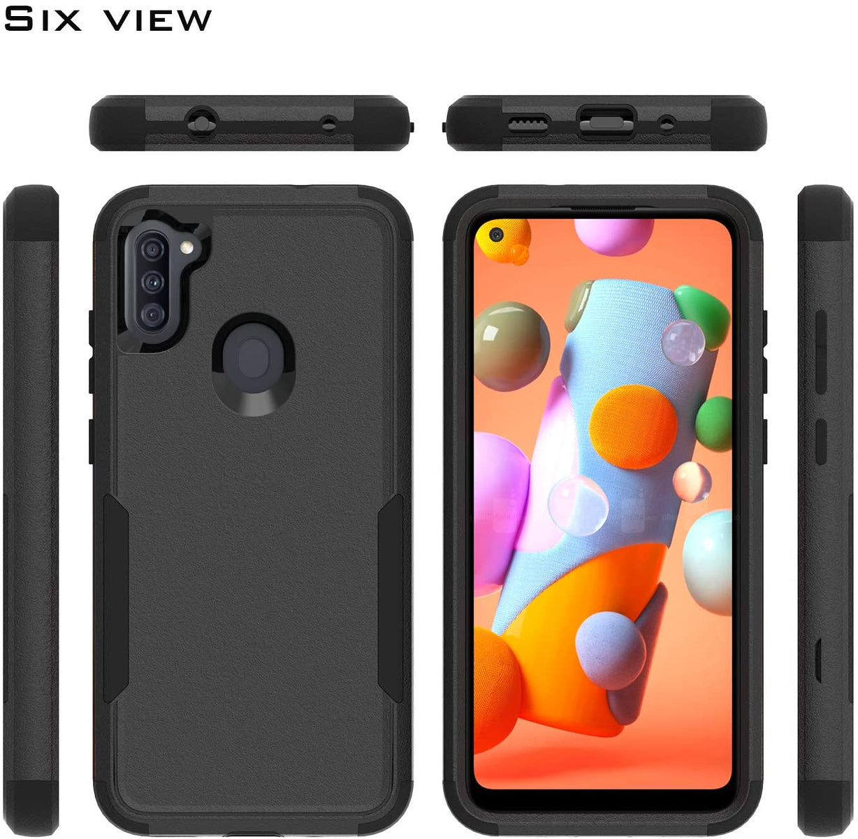 For Samsung Galaxy A16 5G Tough Hybrid Shockproof Silicone Rubber TPU + Hard PC Heavy Duty Three Layer Armor Protection Case Cover