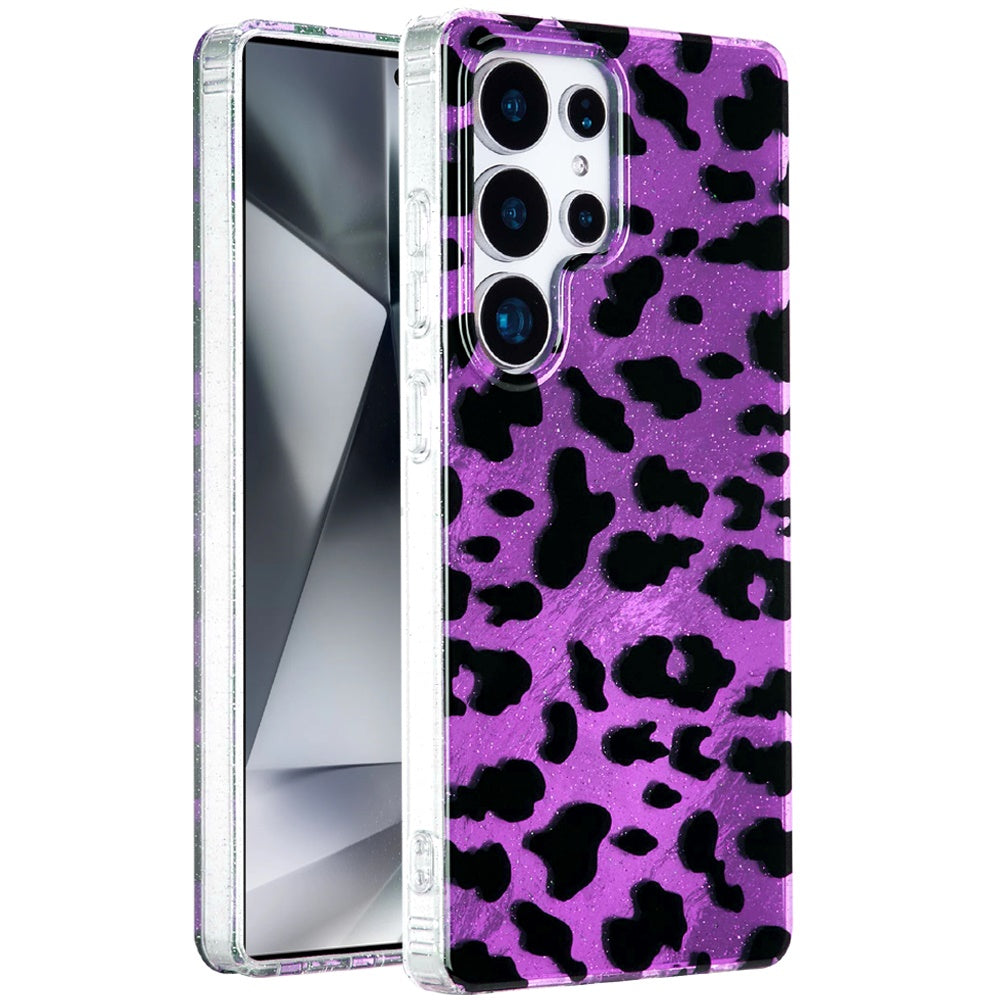 For Samsung Galaxy A16 Glitter Leopard, Fashion Design Animal Skin Print Slim IMD TPU Dual Layer Shockproof Protective Case Cover
