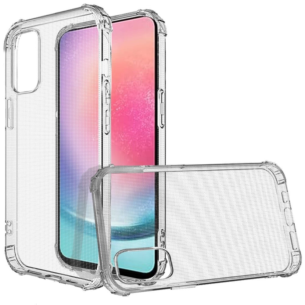 For Samsung Galaxy A16 5G Hybrid Clear TPU Bumper, Shockproof, Rubber Silicone 4 Corners Gel, Lightweight, Protective Slim Back Case Cover Clear