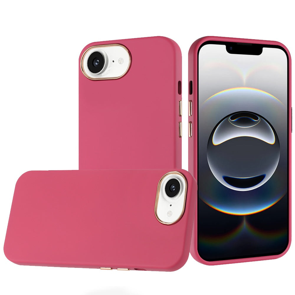 For Apple iPhone 16e Hybrid Armor Shockproof, Durable Bumper Rubber Gummy Gel Slick Hard PC Silicone TPU Case Cover