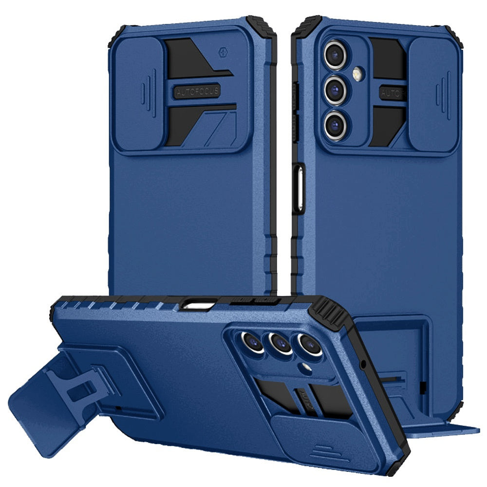 For Samsung Galaxy A16 5G Hybrid Hard PC & TPU Rubber Shockproof with Easy Viewing Kickstand & Covered Camera Protection Case Cover