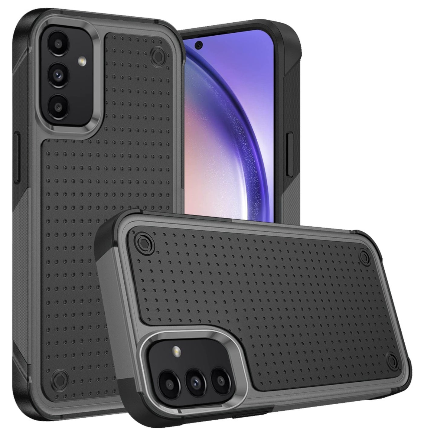 For Apple iPhone 15 Pro (6.1") Shockproof Non-Slip Textured Heavy Duty Rugged TPU Drop Military Protection Bumper Phone Case Cover