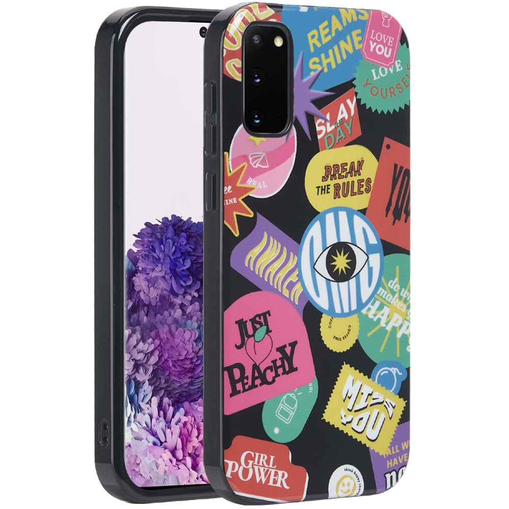 For Samsung Galaxy S20 Ultra Fashion Layer Design Slim IMD TPU Protective, Shockproof Hybrid Stylish Durable Hard PC Case Cover