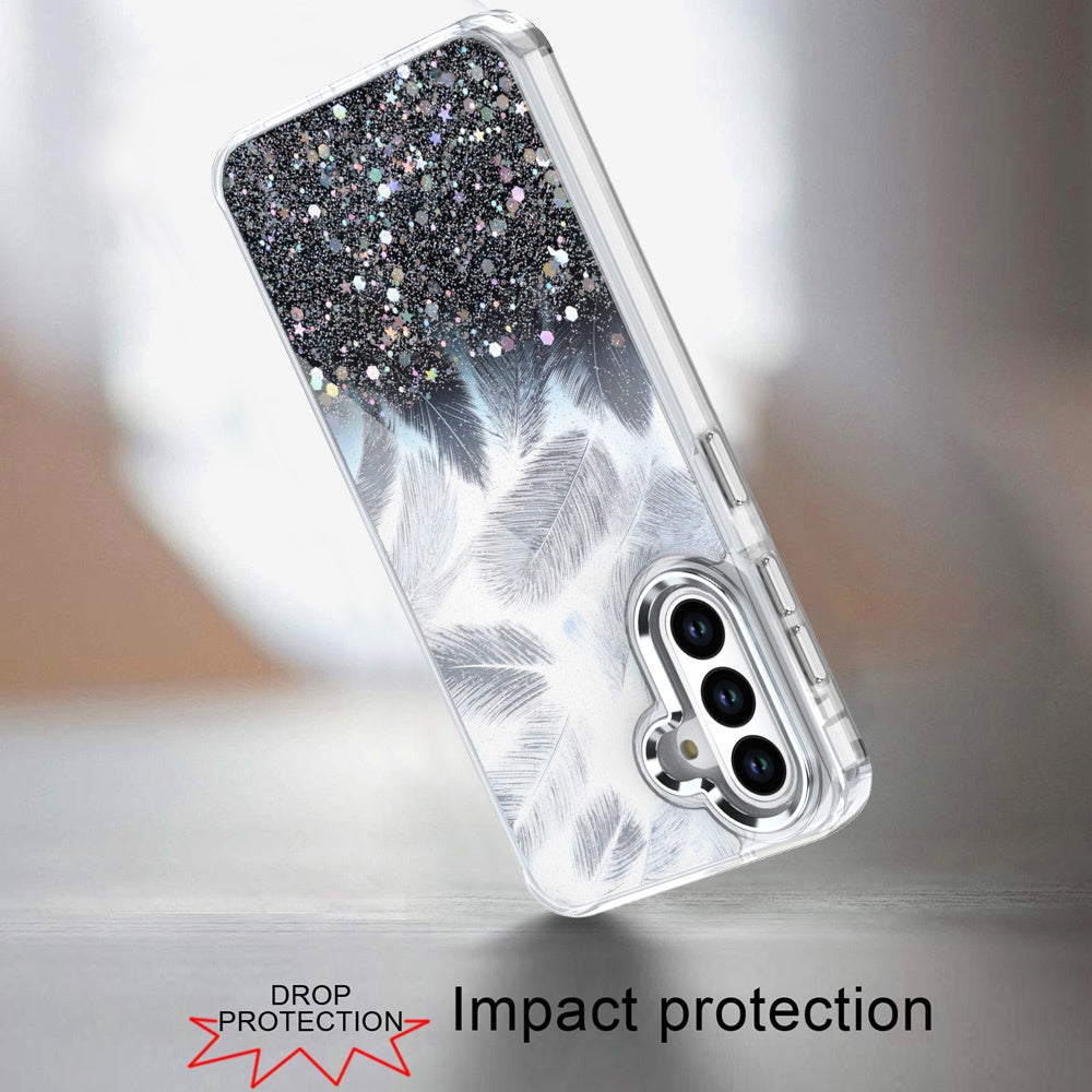 For Samsung Galaxy A16 5G Fashion Epoxy Glitter Shimmer Design, Hybrid Shockproof TPU, Stylish Sparkle Slim TPU Protective Case Cover