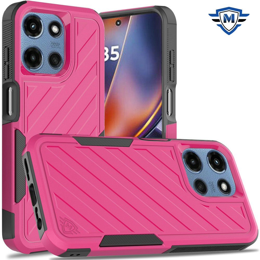 For Motorola Moto G Stylus 5G 2025 Premium Hybrid Rugged lined Shockproof Textured 2-in-1 Non-Slip Hard PC & TPU Non Slip Tough Case Cover