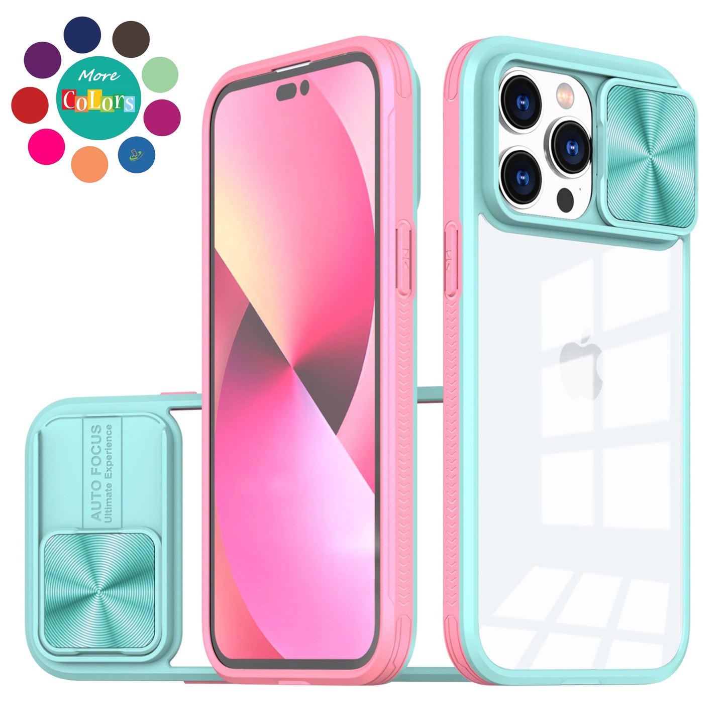 For Samsung Galaxy A16 5G Hybrid Cases with Sliding Camera Cover Transparent Shockproof Bumper TPU Protective Case Cover