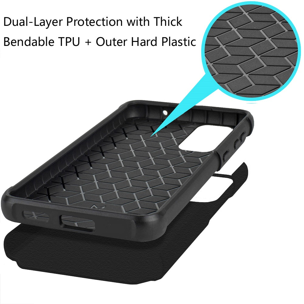 For Samsung Galaxy A36 Premium Slim Tough 2in1 Hybrid Case Dual-Layer PC TPU Rubber Armor with Shockproof Protection Case Cover