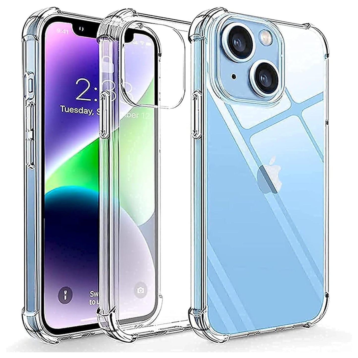 For Apple iPhone 15 Plus (6.7") Hybrid Transparent 3in1 Corner Tough Durable Detachable Shockproof Frame Hard PC + TPU Phone Case Cover