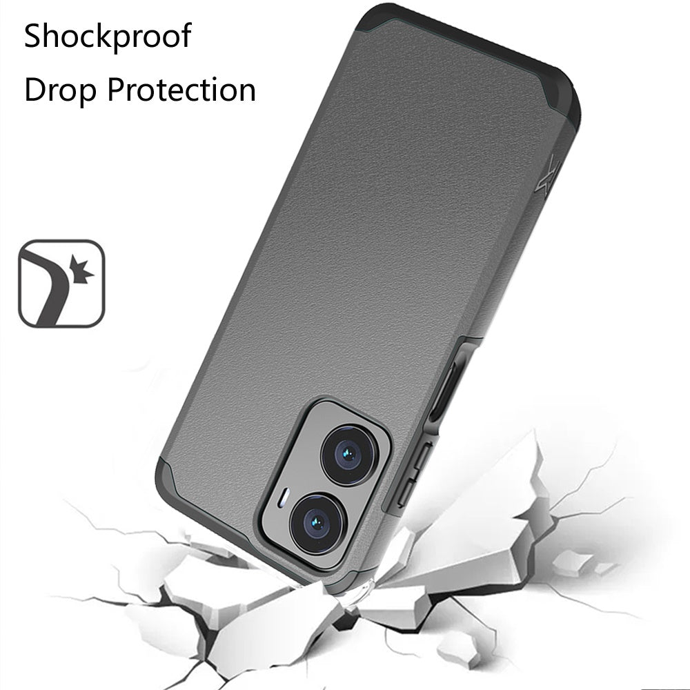 For Cricket Magic 2 5G (2024, 2nd Version) Slim Tough Protection Shock Absorption Hybrid Dual Layer Hard PC + TPU Rubber Silicone Case Cover