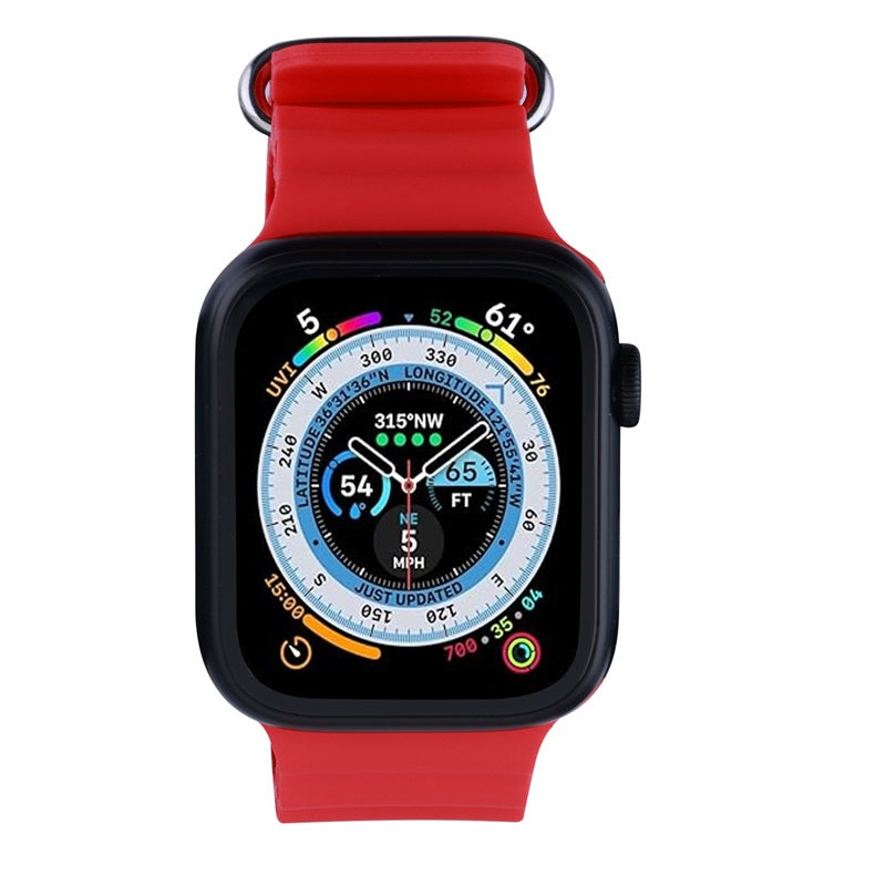 echelon ComfyFit Silicone Strap for Apple Watch Series 9 45mm/Watch Series 10 46mm / Watch SE (2022) 44mm - Red, Apple Watch Accessories