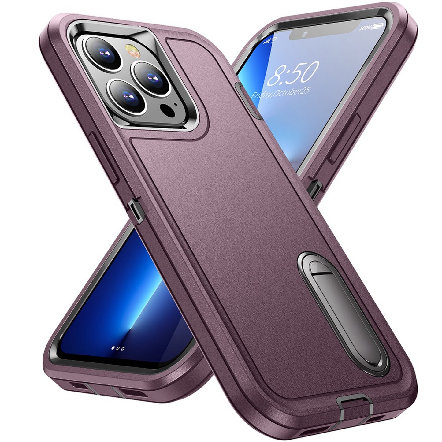 For Samsung Galaxy A16 5G Hybrid Three Layers Protection 3in1 Shockproof with Kickstand Heavy Duty Hard TPU Rubber Anti-Drop Case Cover