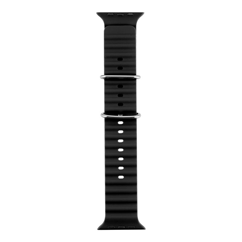 echelon ComfyFit Silicone Strap for Apple Watch Series 9 45mm/Watch Series 10 46mm / Watch SE (2022) 44mm - Black, Apple Watch Accessories