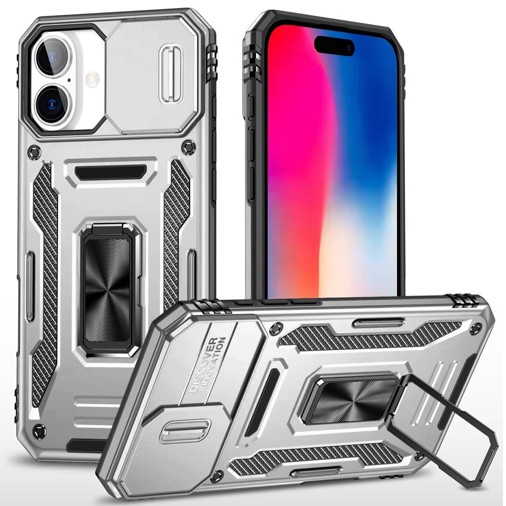 For Samsung Galaxy A36 Hybrid Case with Rotation Ring Stand Shockproof & Camera Window TPU Armor Dropproof Case Cover