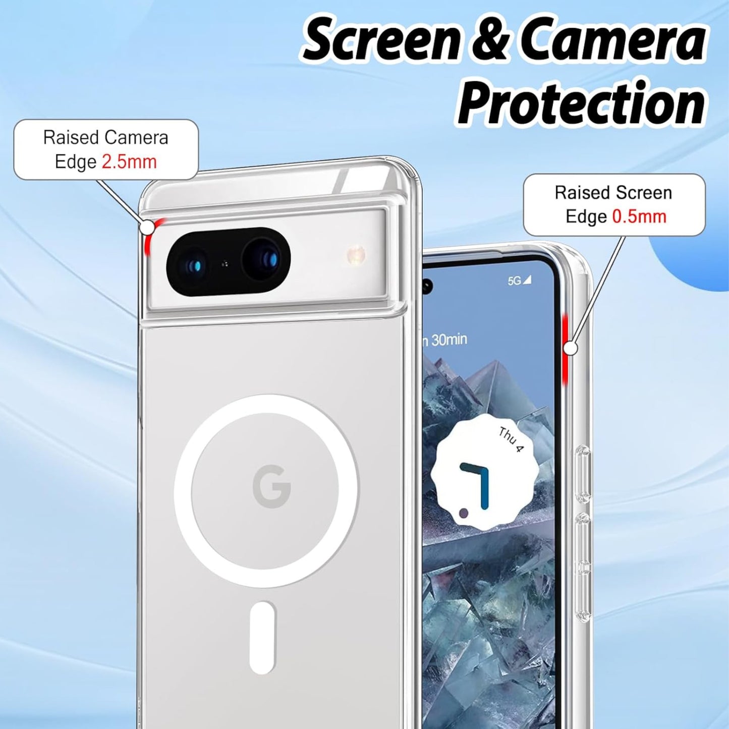 For Apple iPhone 17 Pro Max Hybrid Clear Case Compatible with MagSafe Shockproof Protective Transparent Back, Slim Fit, Wireless Charging Ready Case Cover Clear