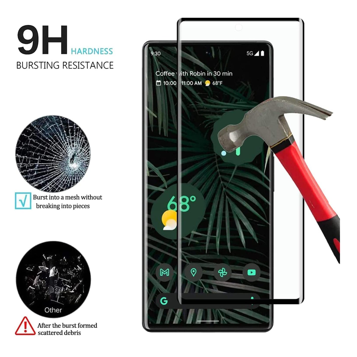 For Motorola Edge 2025 Screen Protector Tempered Glass Full Edge Clear 3D Curved Full Coverage, Scratch-Resistant, 9H Hardness Protector Clear Black