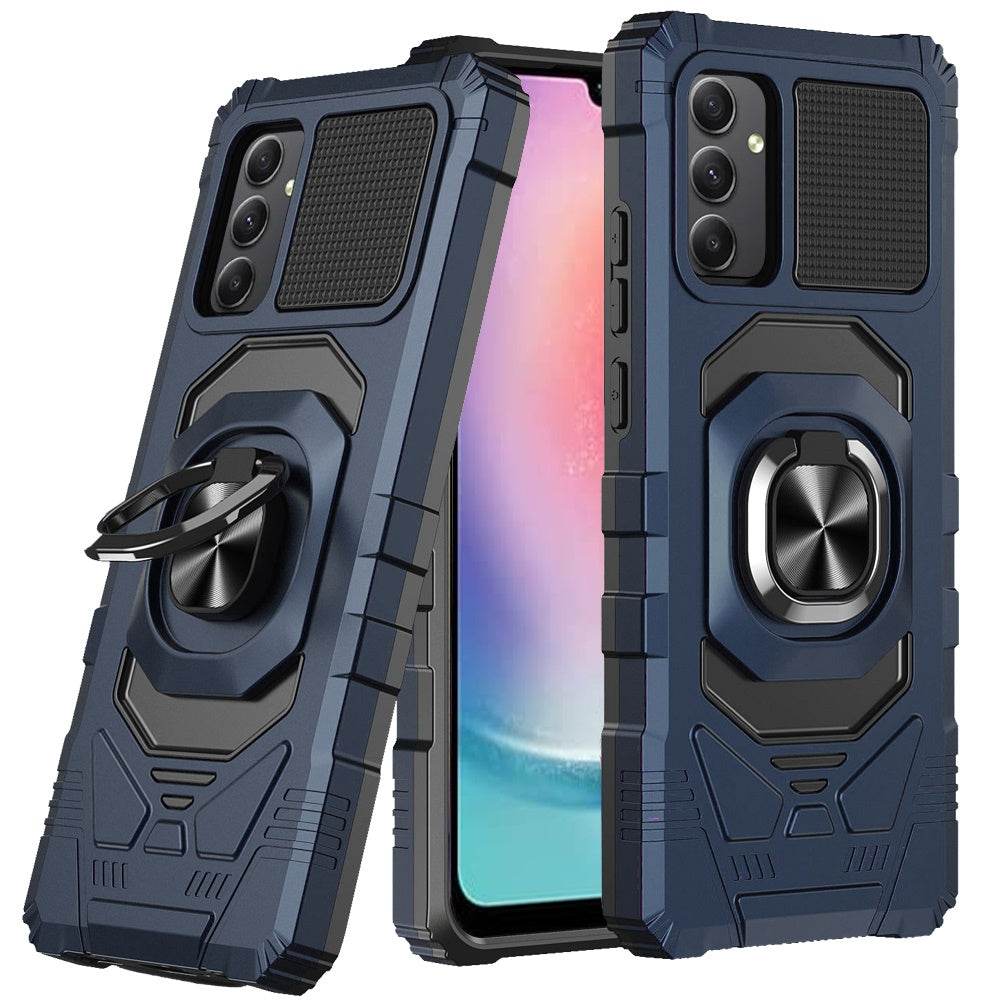 For Samsung Galaxy A26 Hybrid Dual Layer with 360° Rotate Magnetic Ring Stand Holder Kickstand TPU Rugged PC Shockproof Case Cover