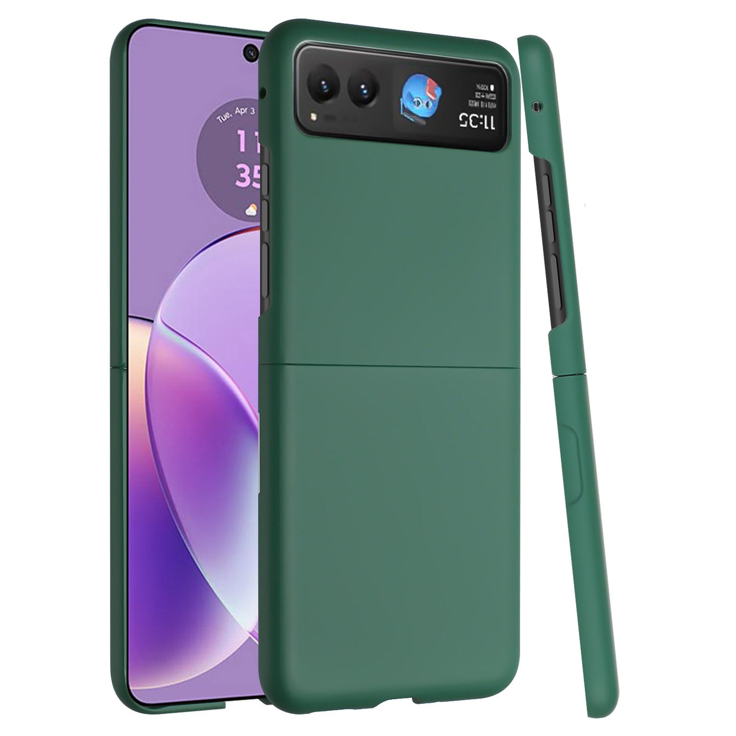 For Motorola Razr Ultra 2025 Snap-On Flip Premium Matte Finish Slim Lightweight Protective PC + Rubber TPU Hard Shell Case Cover