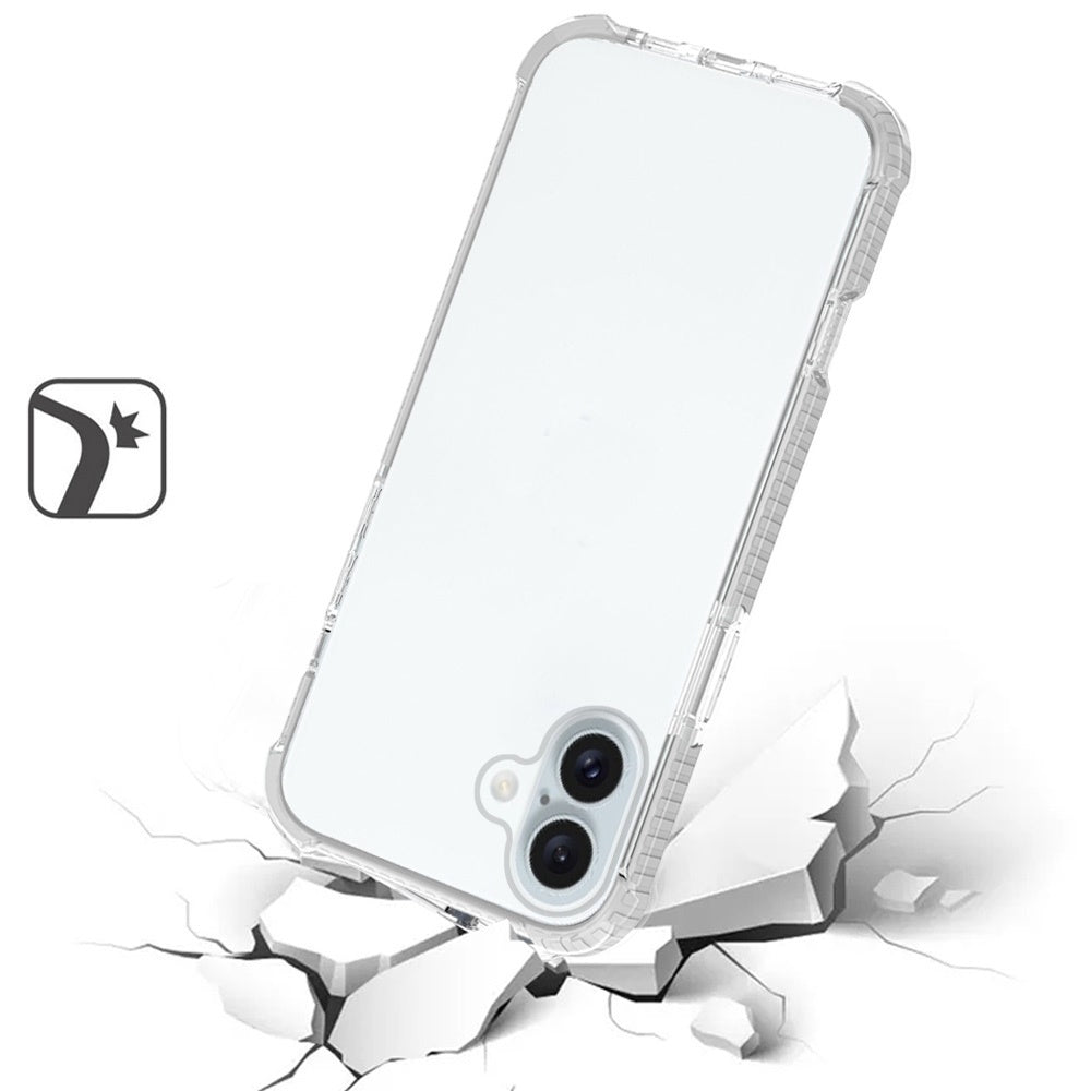 For Apple iPhone 17 Pro Max Hybrid Transparent Acrylic Rubber Gummy Hard PC Silicone TPU Color Bumper Frame Shockproof Case Cover