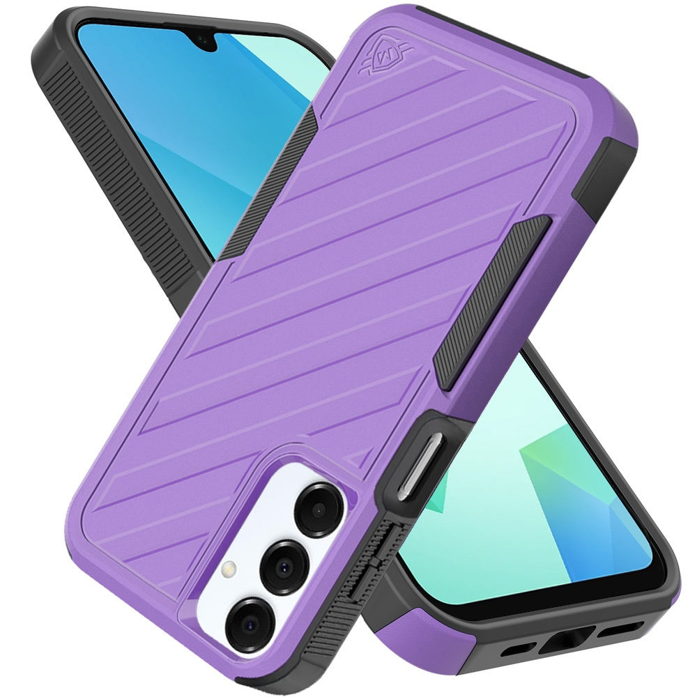 For Samsung Galaxy A16 5G Hybrid lined shockproof dual layer Rugged 2in1 Hard PC & Silicone TPU Non Slip Textured Tough Armor Case Cover