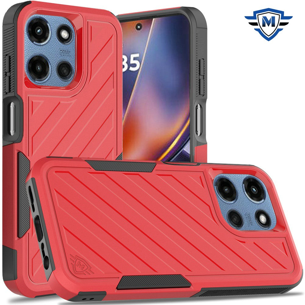 For Motorola Moto G Stylus 5G 2025 Premium Hybrid Rugged lined Shockproof Textured 2-in-1 Non-Slip Hard PC & TPU Non Slip Tough Case Cover