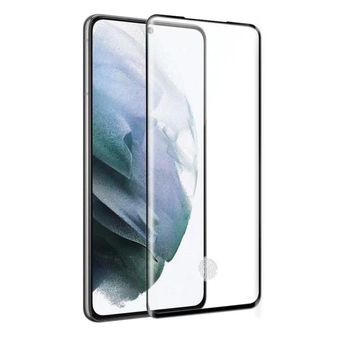 For Samsung Galaxy S21 Ultra Tempered Glass Screen Protector Supports Fingerprint Recognition, Case-Friendly, HD Clarity Protector Clear Black