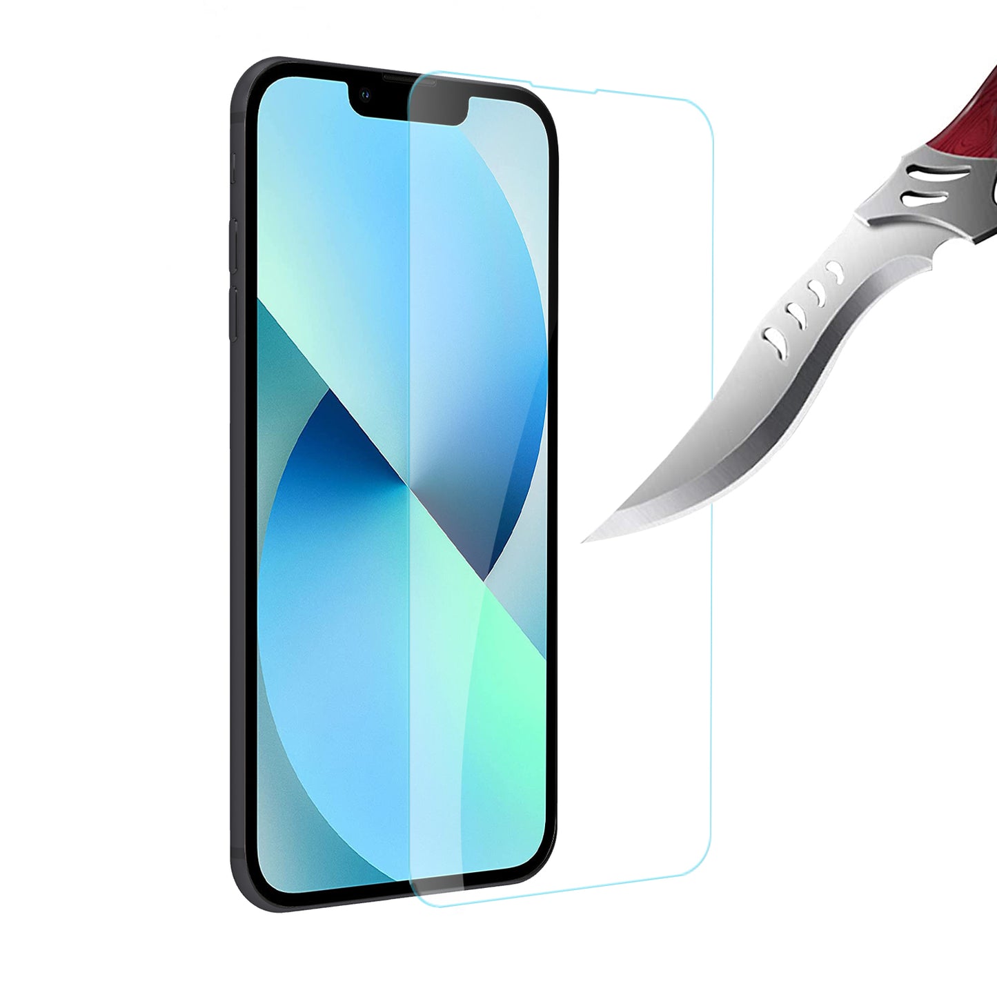 For Apple iPhone 13 Pro Tempered Glass Screen Protector, Clear HD Anti-Scratch Protective Film, Touch Sensitive, Easy Install, Bubble-Free Protector Clear
