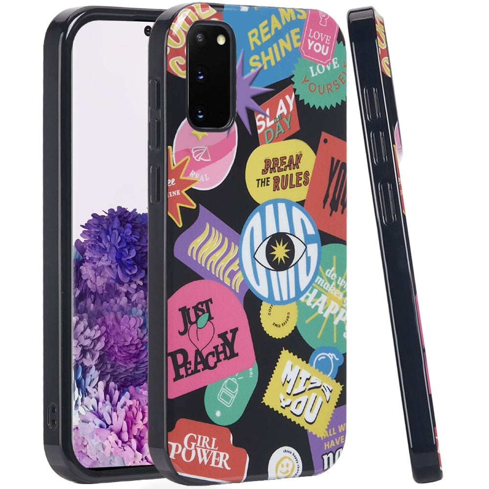 For Samsung Galaxy S20 FE Fan Edition 5G Fashion Layer Design Slim IMD TPU Protective, Shockproof Hybrid Stylish Durable Hard PC Case Cover