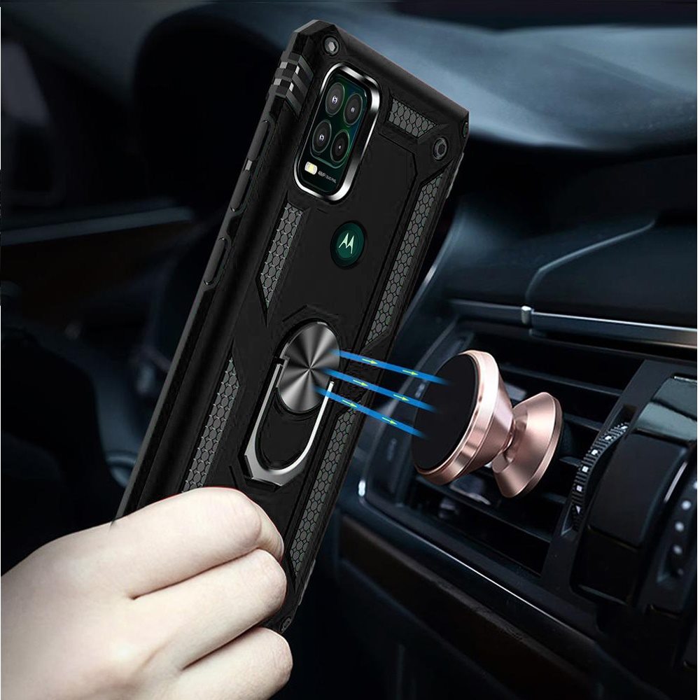 For Samsung Galaxy A16 5G Belt Clip Holster Ring Stand Holder, Military Grade Fit Magnetic Car Mount Shockproof Hybrid Case Cover Black