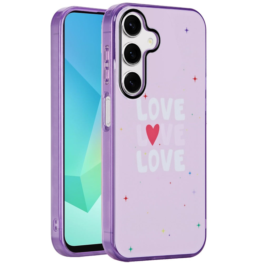 For Samsung Galaxy A16 5G Fashion Layer Design Slim IMD TPU Protective, Shockproof Hybrid Stylish Durable Hard PC Case Cover