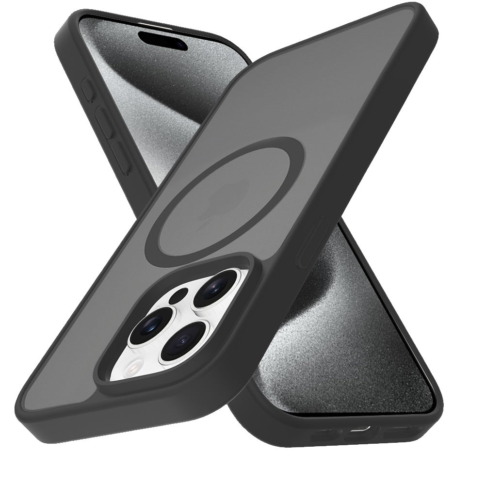 For Apple iPhone 16 Pro (6.3") MagSafe Compatible Case Hybrid Soft TPU Bumper Hard Translucent Matte Back Slim Shockproof Case Cover