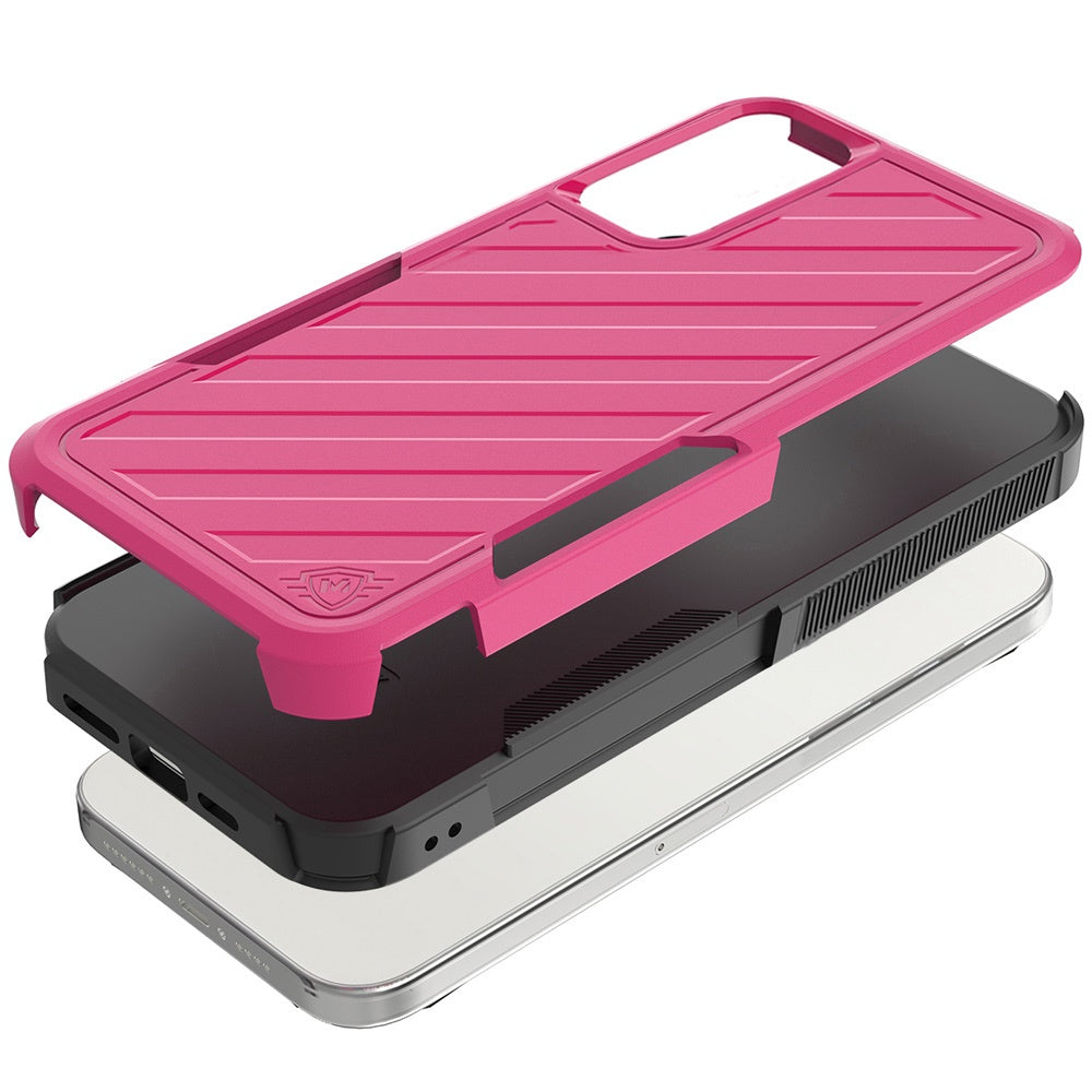 For Samsung Galaxy A16 5G Hybrid lined shockproof dual layer Rugged 2in1 Hard PC & Silicone TPU Non Slip Textured Tough Armor Case Cover