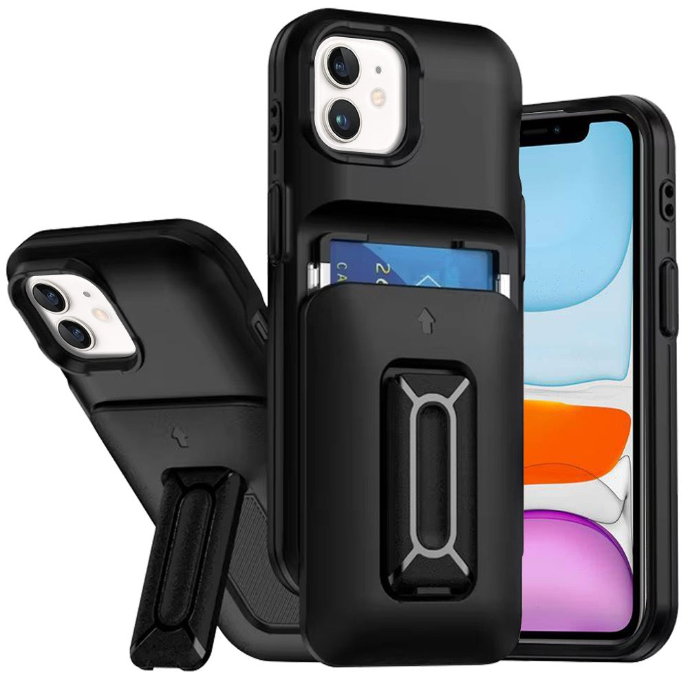 For Samsung Galaxy S25 Ultra Wallet Case with 2- Credit Card Holder, Wrist Strap & Kickstand Hybrid Shockproof TPU Case Cover
