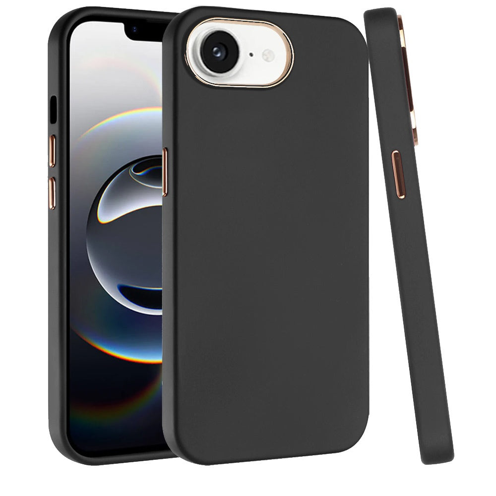 For Apple iPhone 16e Hybrid Armor Shockproof, Durable Bumper Rubber Gummy Gel Slick Hard PC Silicone TPU Case Cover