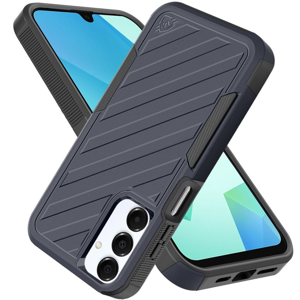 For Samsung Galaxy A16 5G Hybrid lined shockproof dual layer Rugged 2in1 Hard PC & Silicone TPU Non Slip Textured Tough Armor Case Cover