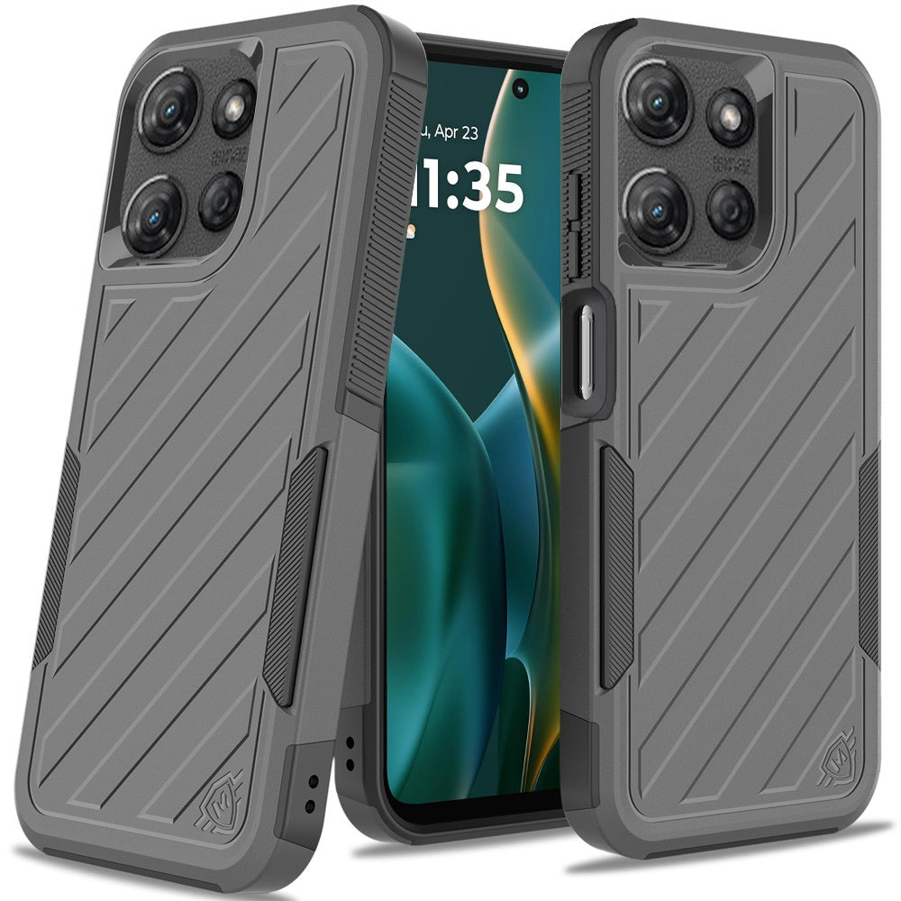 For Motorola Moto G Stylus 5G 2025 Hybrid lined shockproof dual layer Rugged 2in1 Hard PC & Silicone TPU Non Slip Textured Tough Armor Case Cover
